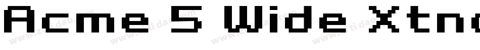 Acme 5 Wide Xtnd字体转换